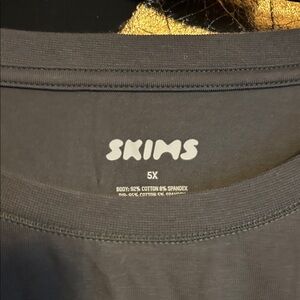 SKIMS Charcoal Crew Neck Tee